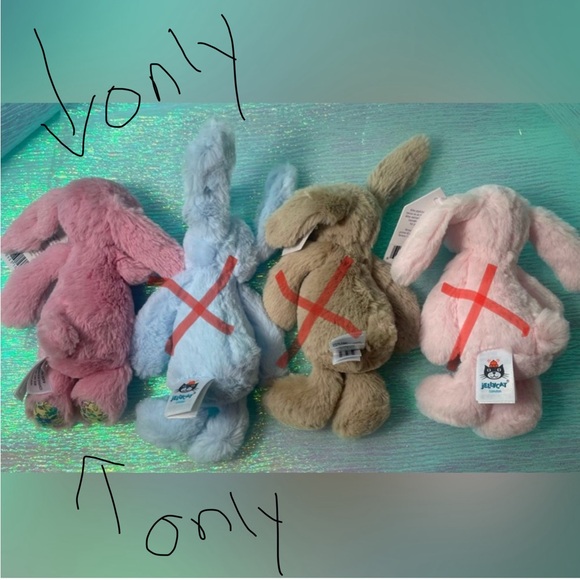 1 single Tulip blossom BNWT Jellycat Bashful Bunny DUSTY PINK ONLY, far left - Picture 5 of 5